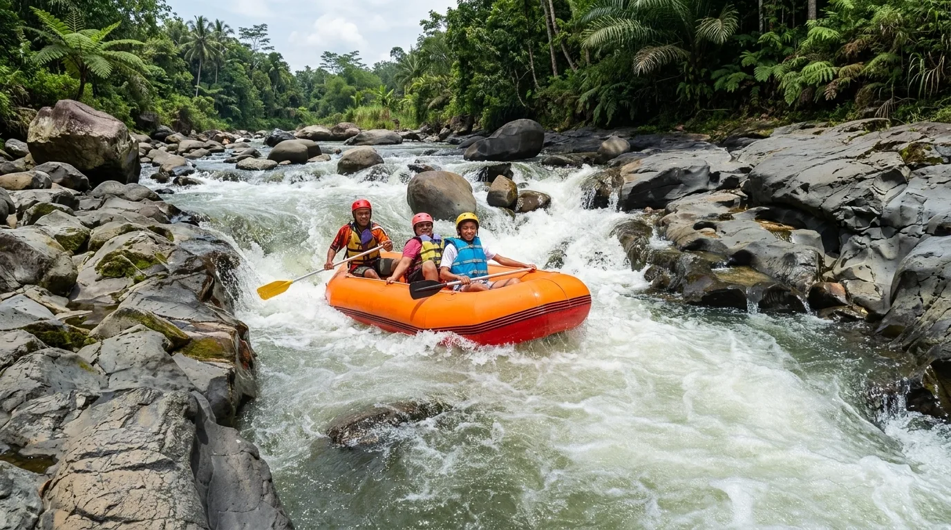 Arung Jeram 45 Menit Lingsar di Lombok