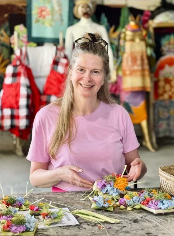 Sacred Symbols Traditional Balinese Offering Workshop Five Arts Studio Ubud