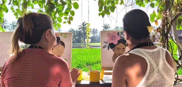 Painting At The Rice Fields