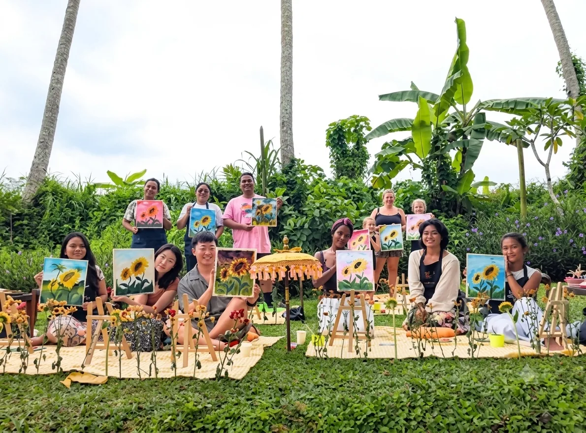 Brush And Picnic In Ubud Ricefield