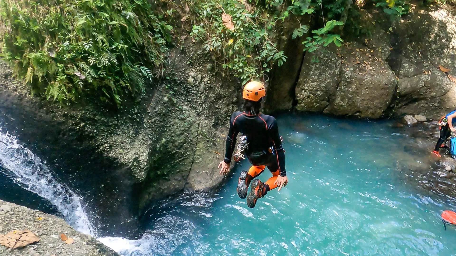 Jumps Slides Abseiling Adventure Canyoning In North Bali