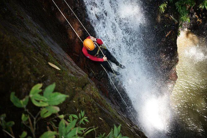 Extreme Abseiling Jumps Advanced Canyoning Adventure In North Bali