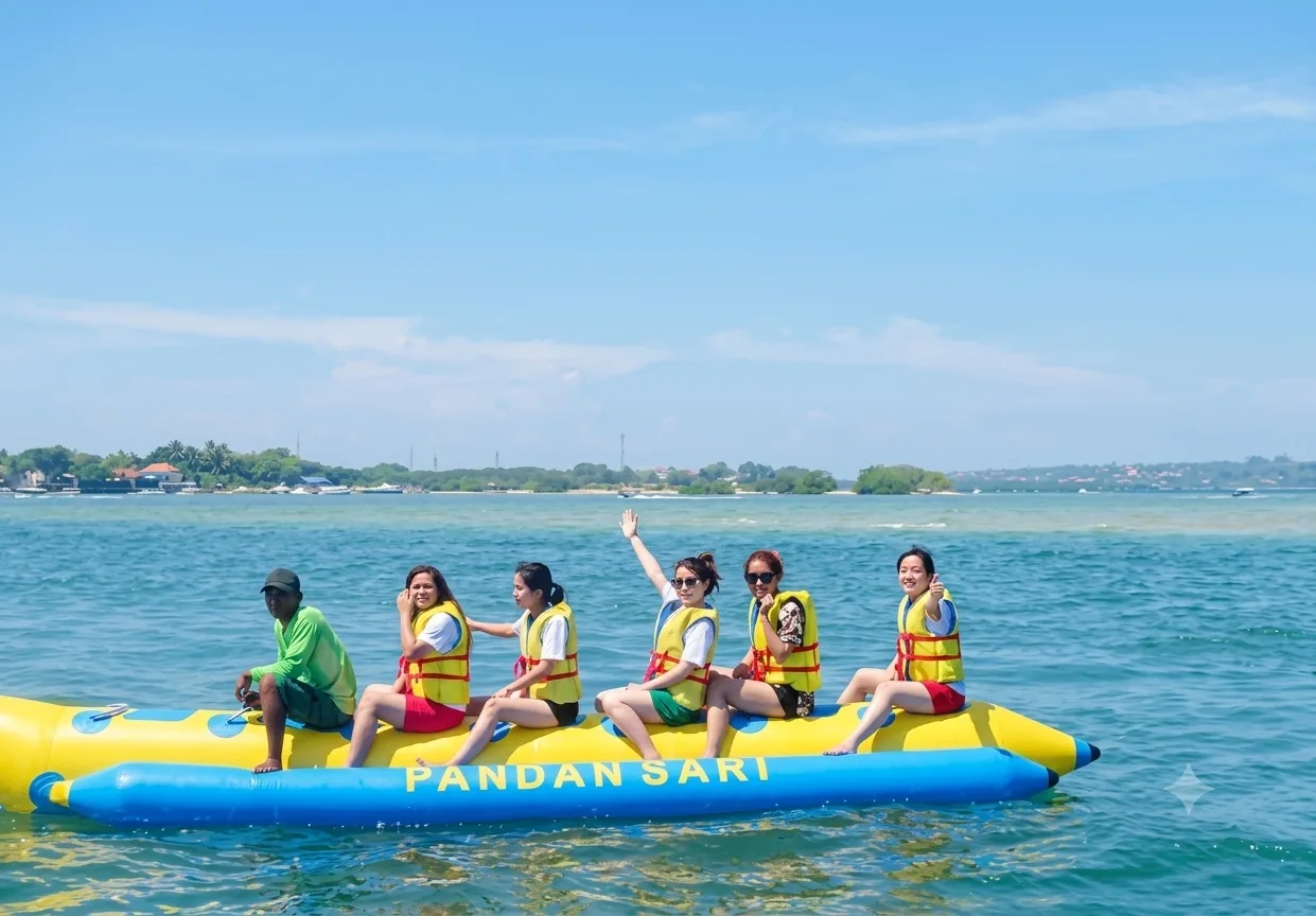 Banana Boat Ride Splash Pandan Sari Dive